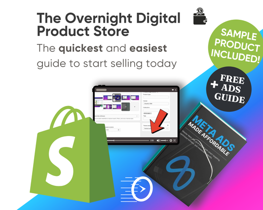 Overnight Digital Product Store - From zero to first sale