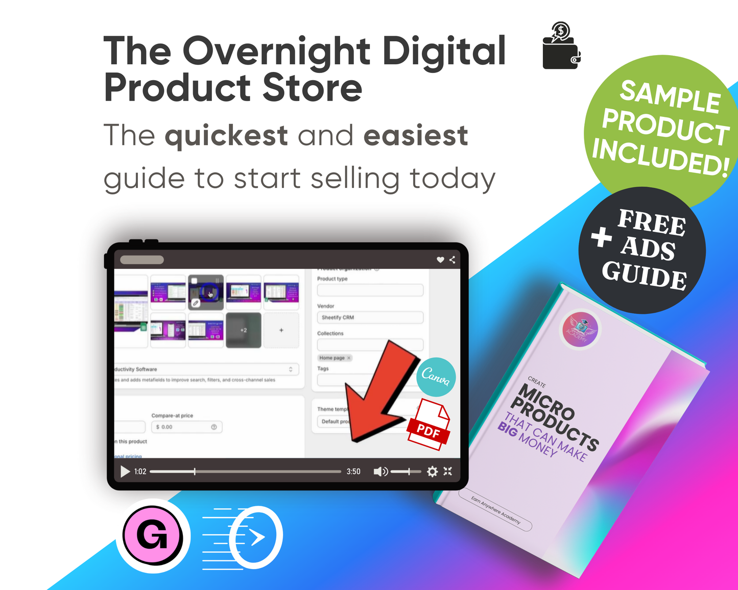 Overnight Digital Product Store - From zero to first sale